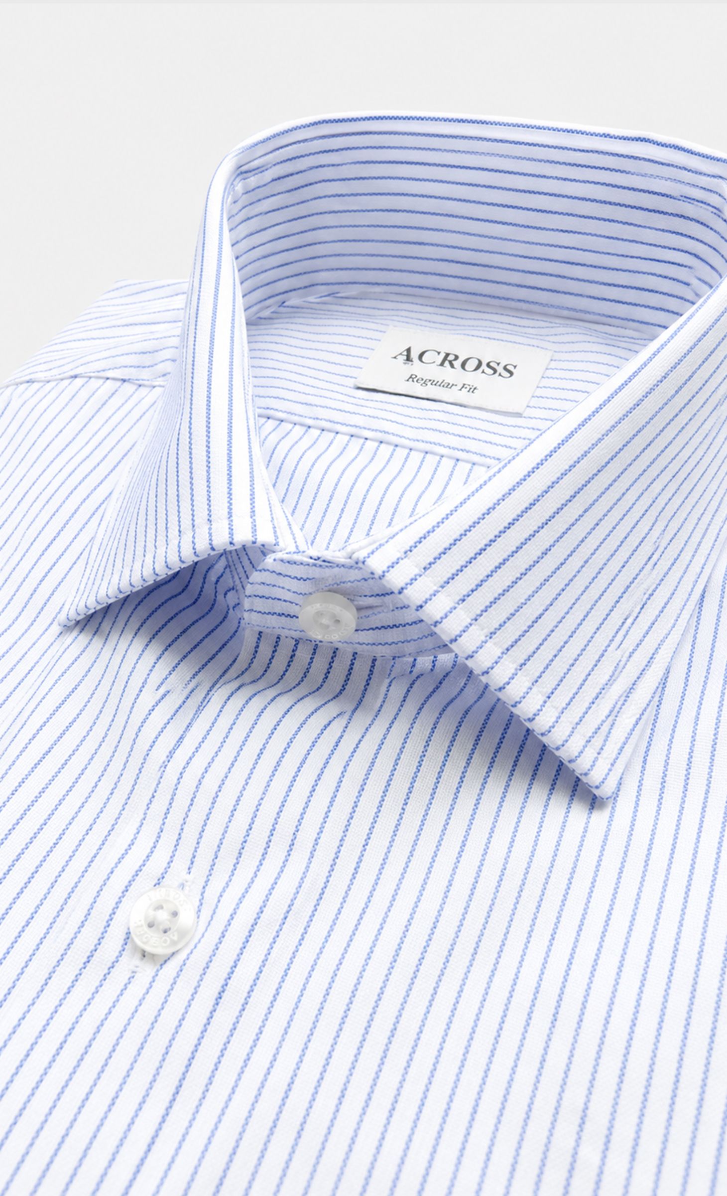 Chemise Regular fit à rayures texturées bleu ciel
