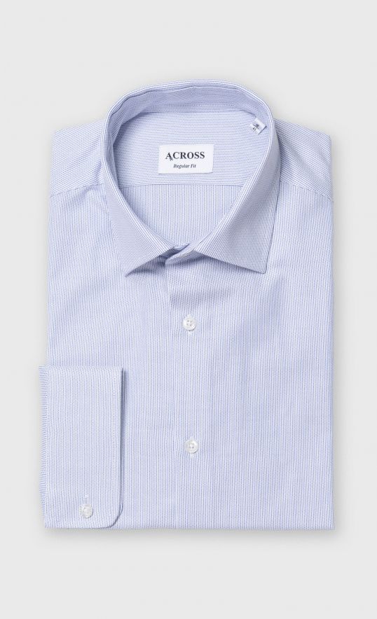 Chemise Regular fit à micro-motif bleu ciel