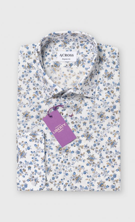Chemise Regular fit en tissu Liberty Fabrics® Whimsy bleu ciel