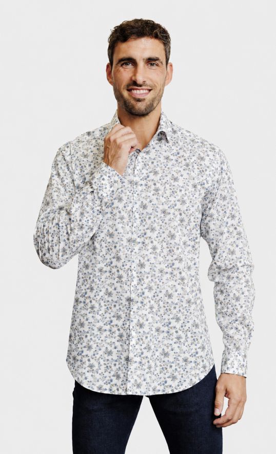 Chemise Regular fit en tissu Liberty Fabrics® Whimsy bleu ciel