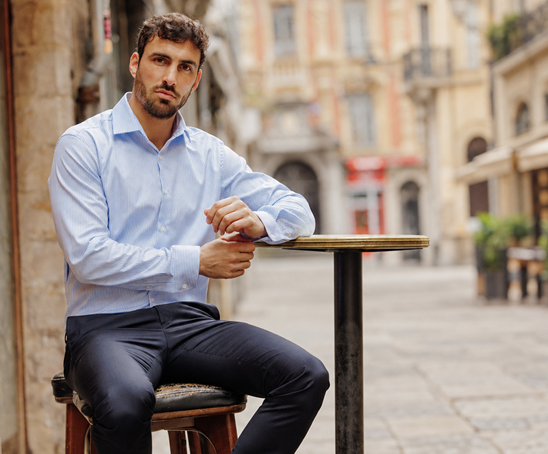 Chemise ACROSS Regular Fit pliée à plat